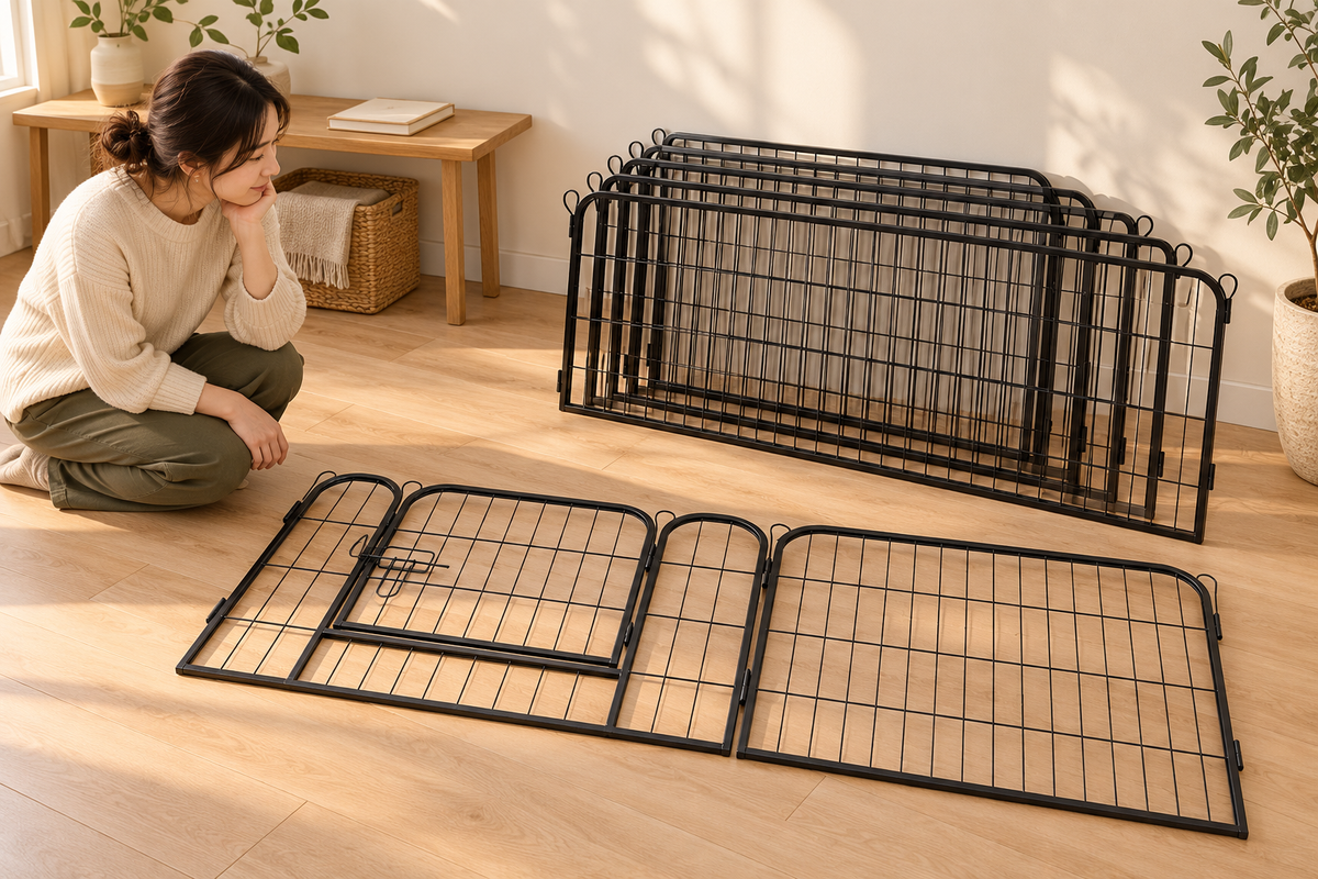 Illustrative full-size panel organization between uses; actual packed dimensions and handling weight are unverified.