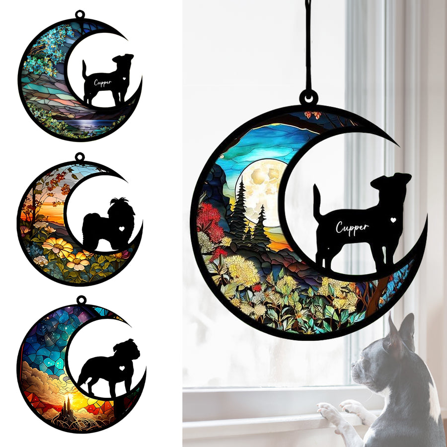 Personalized Dog Cat Memorial Suncatcher Ornament Loss of Dog Sympathy Gift for Pet Lover