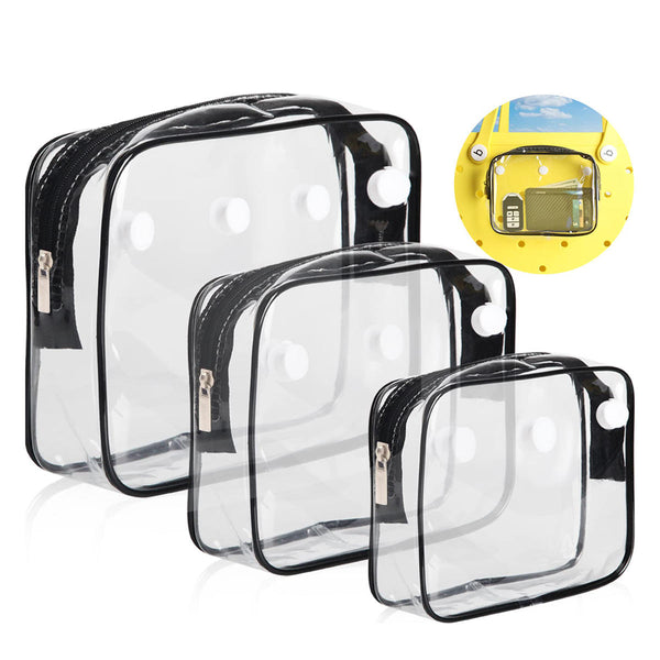 Clear Zipper Accessories Bag for BOGG Beach Tote Bag (3 Pack)