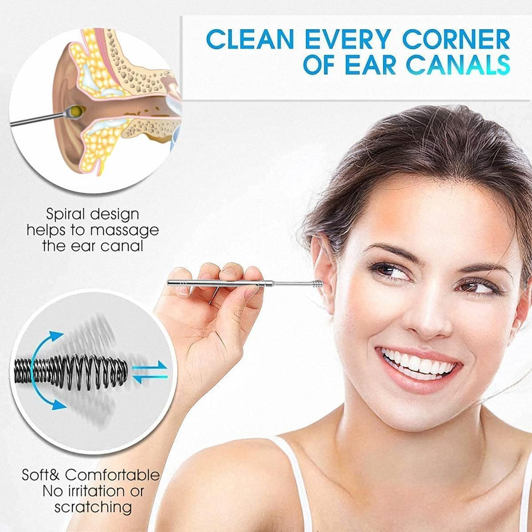 Ear Wax Removal Tool Set, 6 Pieces Ear Scraper Cleaner, Portable Ear ...
