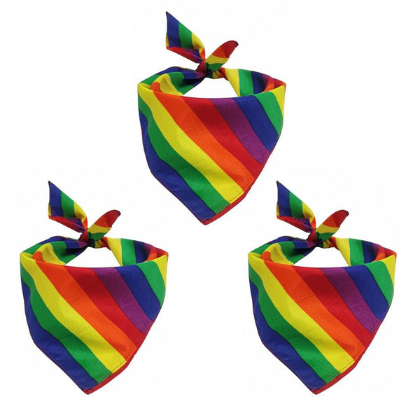 Gay Pride Rainbow Pet Bandana Cotton Handkerchief