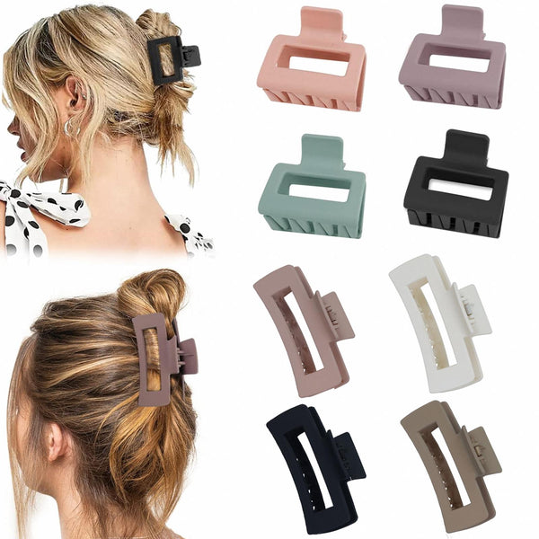 8pcs Women Hair Claw Clips, 4.1in Hair Clips and 2in Small Hair Clips