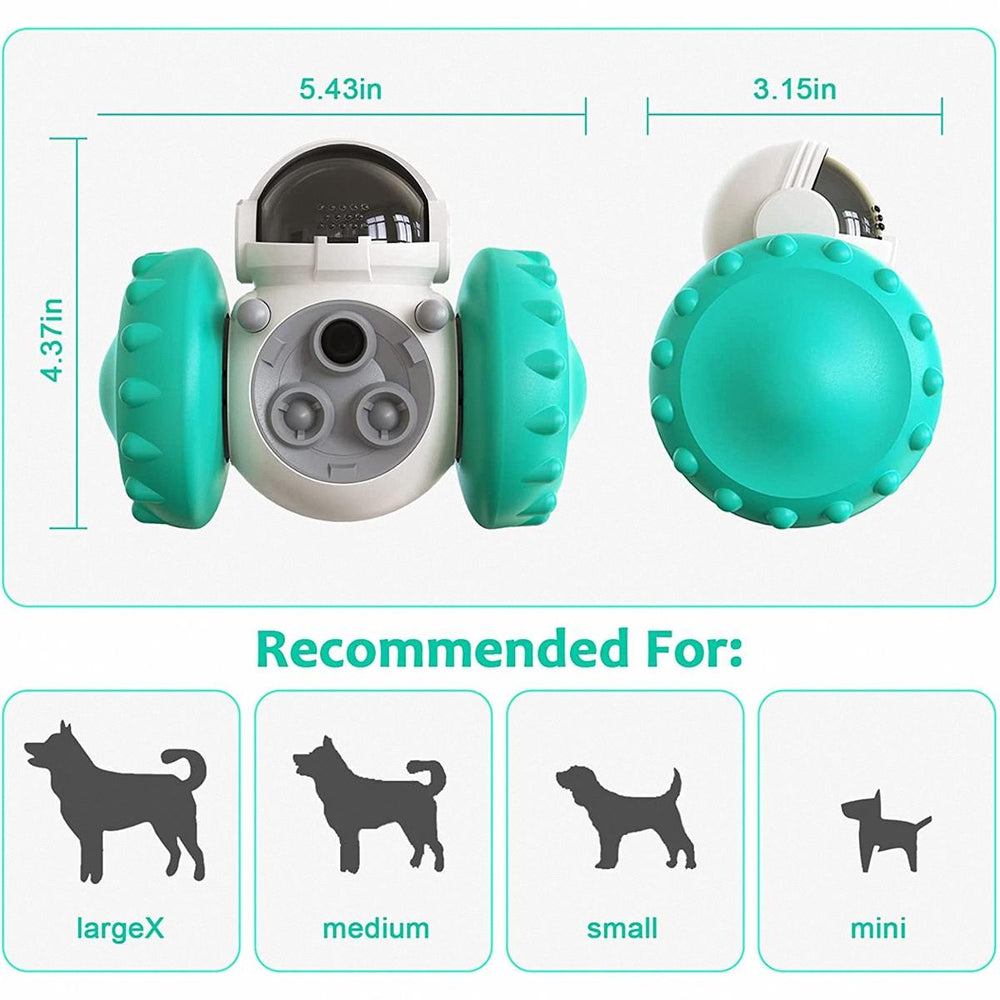 Willkey For Small Dry Treat Interactive Food Toy for Dog and Cats, Pet Food  Dispensor Tumbler Dog Treat Toy, Dog Slow Feeder Treat Dispensing Puzzle  Toys for Small Dogs /Cats,Robot Shape Dog