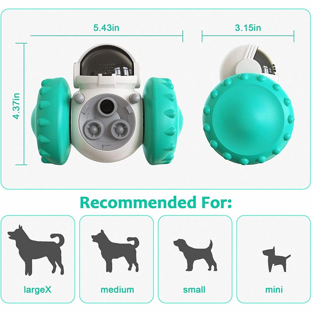 Treat Interactive Dog Toys,Tumbler Robot Dog Treat Puzzle Toys