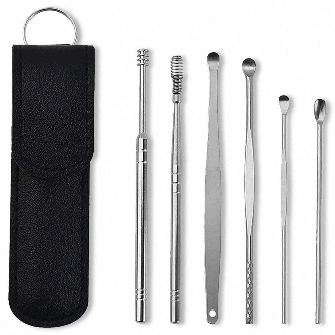 Ear Wax Removal Tool Set, 6 Pieces Ear Scraper Cleaner, Portable Ear ...