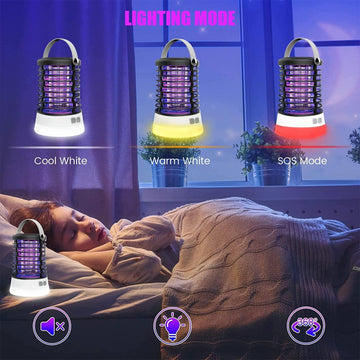 Lámpara LED repelente de mosquitos para exteriores, luz para acampar