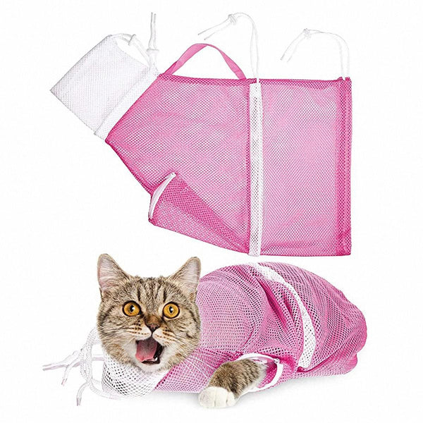 Adjustable Cat Bath Mesh Bag, Restraint Bag
