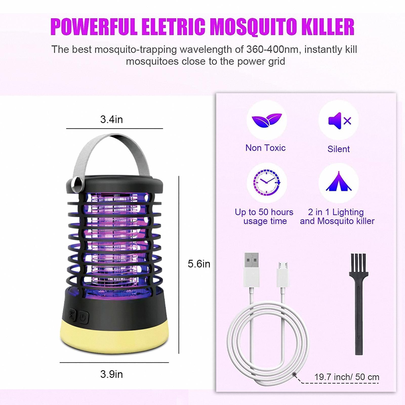 Lámpara LED repelente de mosquitos para exteriores, luz para acampar