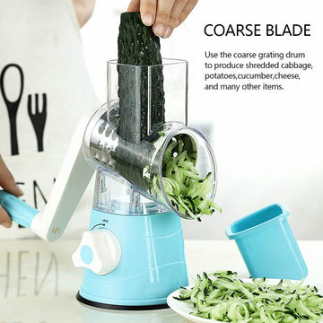 Rallador de queso rotatorio manual 3 en 1