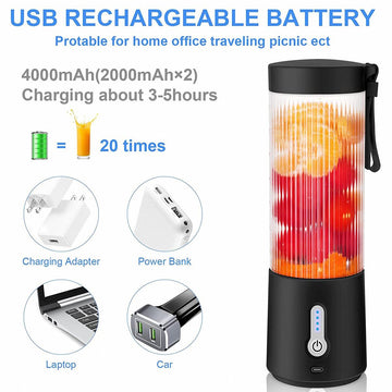 Mixeur portable rechargeable USB 4000mAh