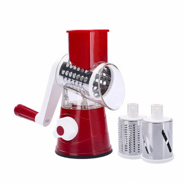 Rallador de queso rotatorio manual 3 en 1