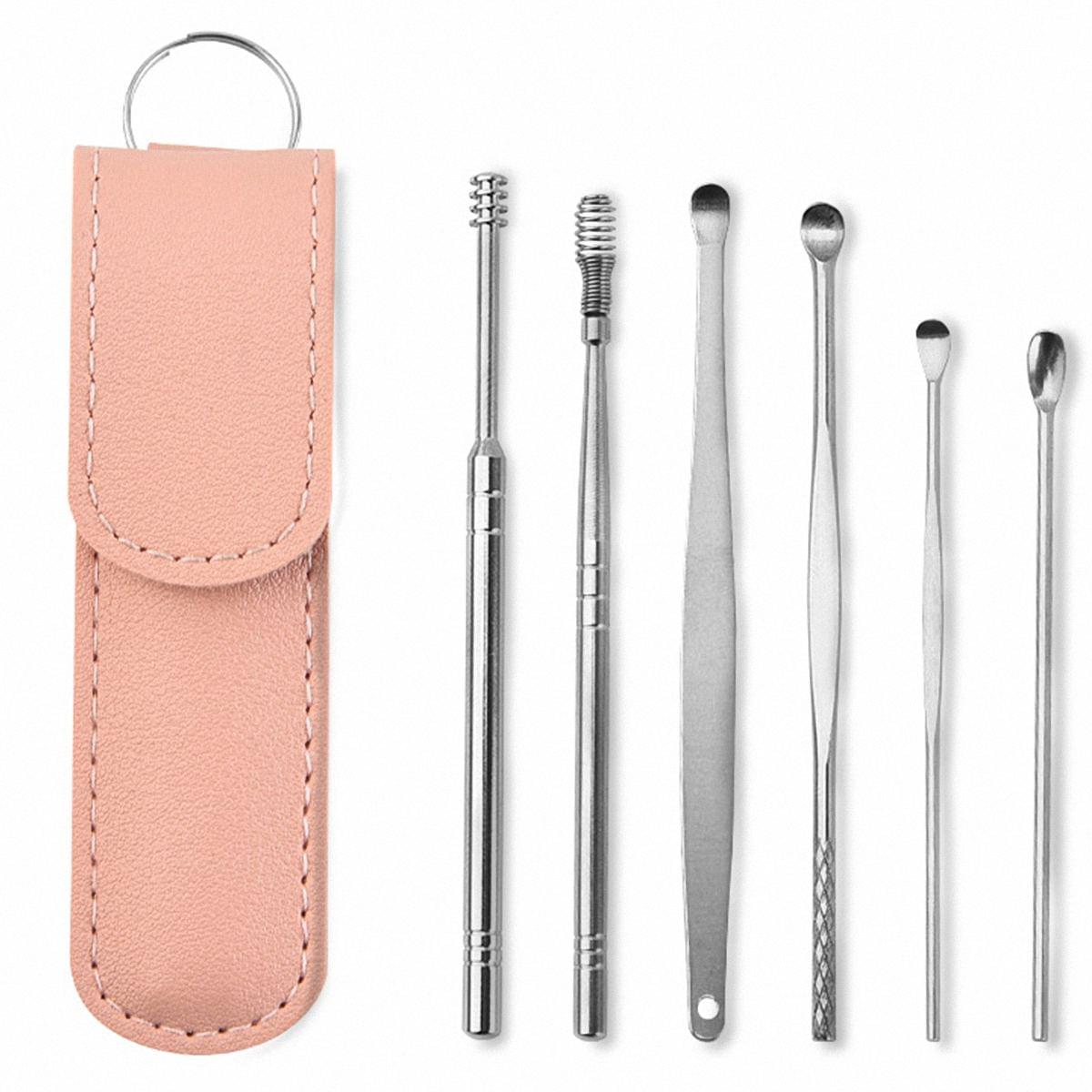 Ear Wax Removal Tool Set, 6 Pieces Ear Scraper Cleaner, Portable Ear ...