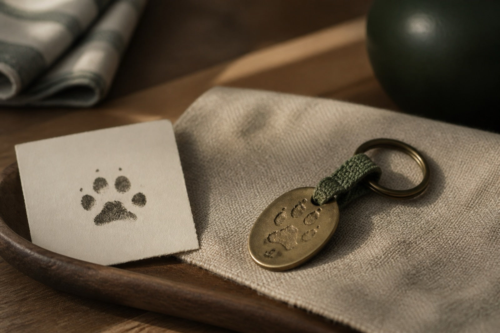 Exploratory portable connection made from a copied paw impression